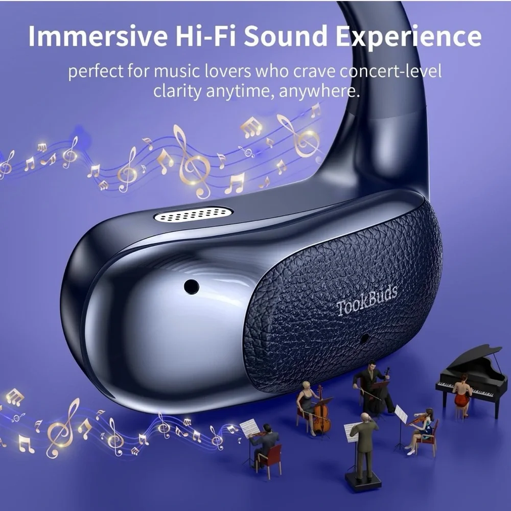 Wireless Translator Earbuds - Black blue